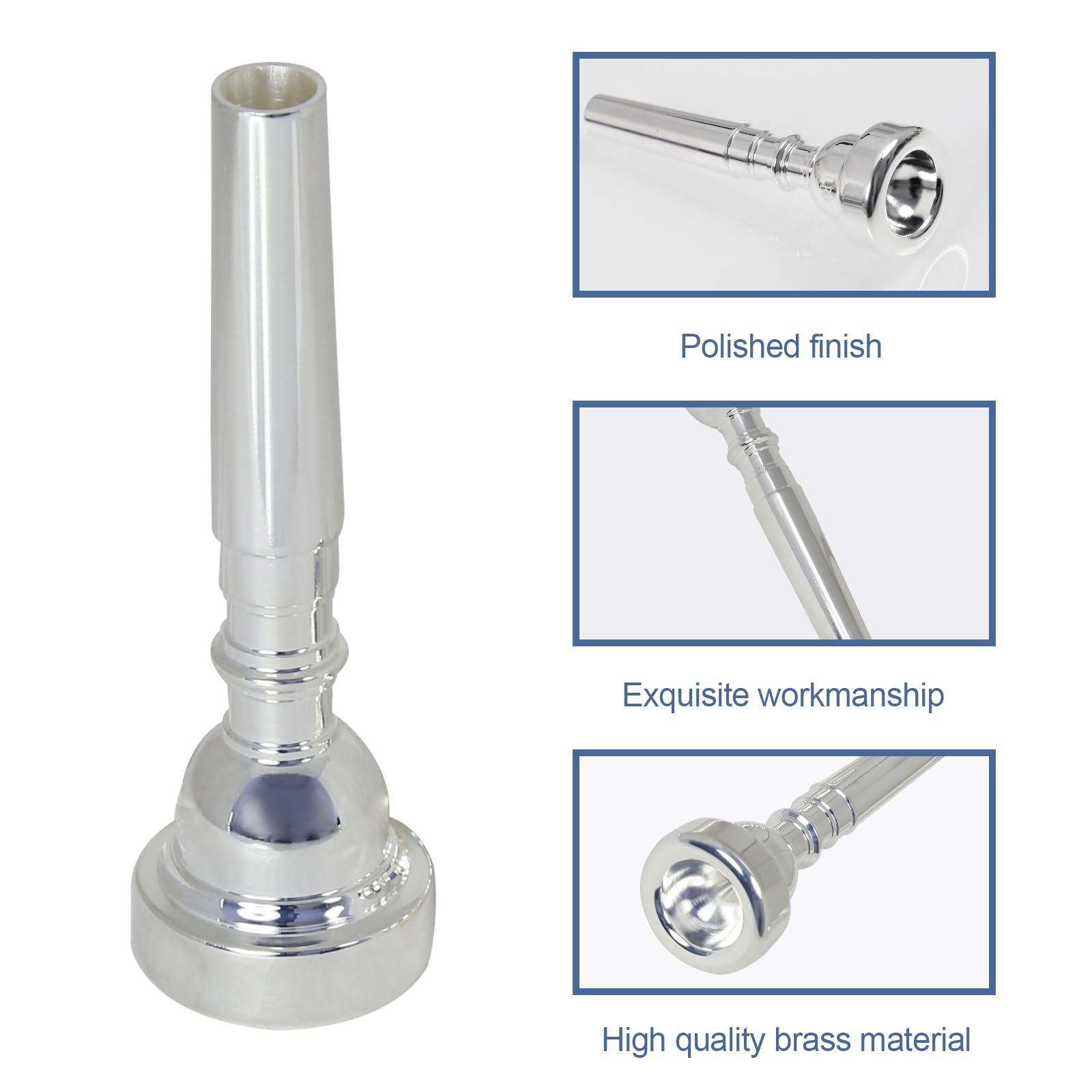 Amazon.com: Silver Trumpet Mouthpiece 7C with Brass for Beginners