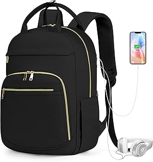 Backpack for Women School Backpack Travel Backpack Lightweight Laptop Backpack Women 15.6 Inch Backpack for School Teens Casual Daypack Backpacks College Travel Work,Black