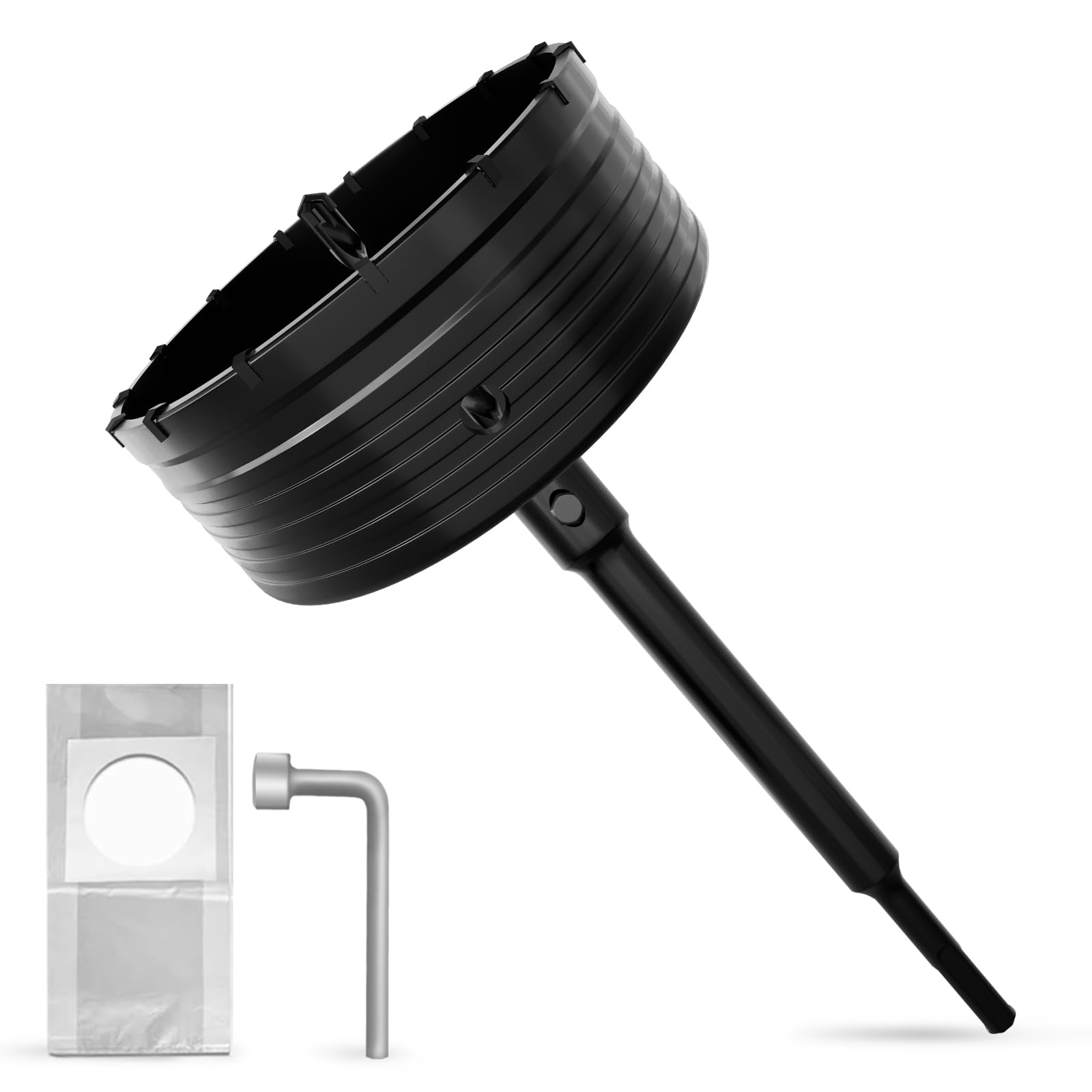 METOTY 150mm SDS Plus Bohrkrone Hohl Lochsäge-dosenbohrer，mit SDS Plus Adapter 220 mm Bohrkrone Steckdose，für Mauerwerk, Ziegel, Beton, Zement, Stein