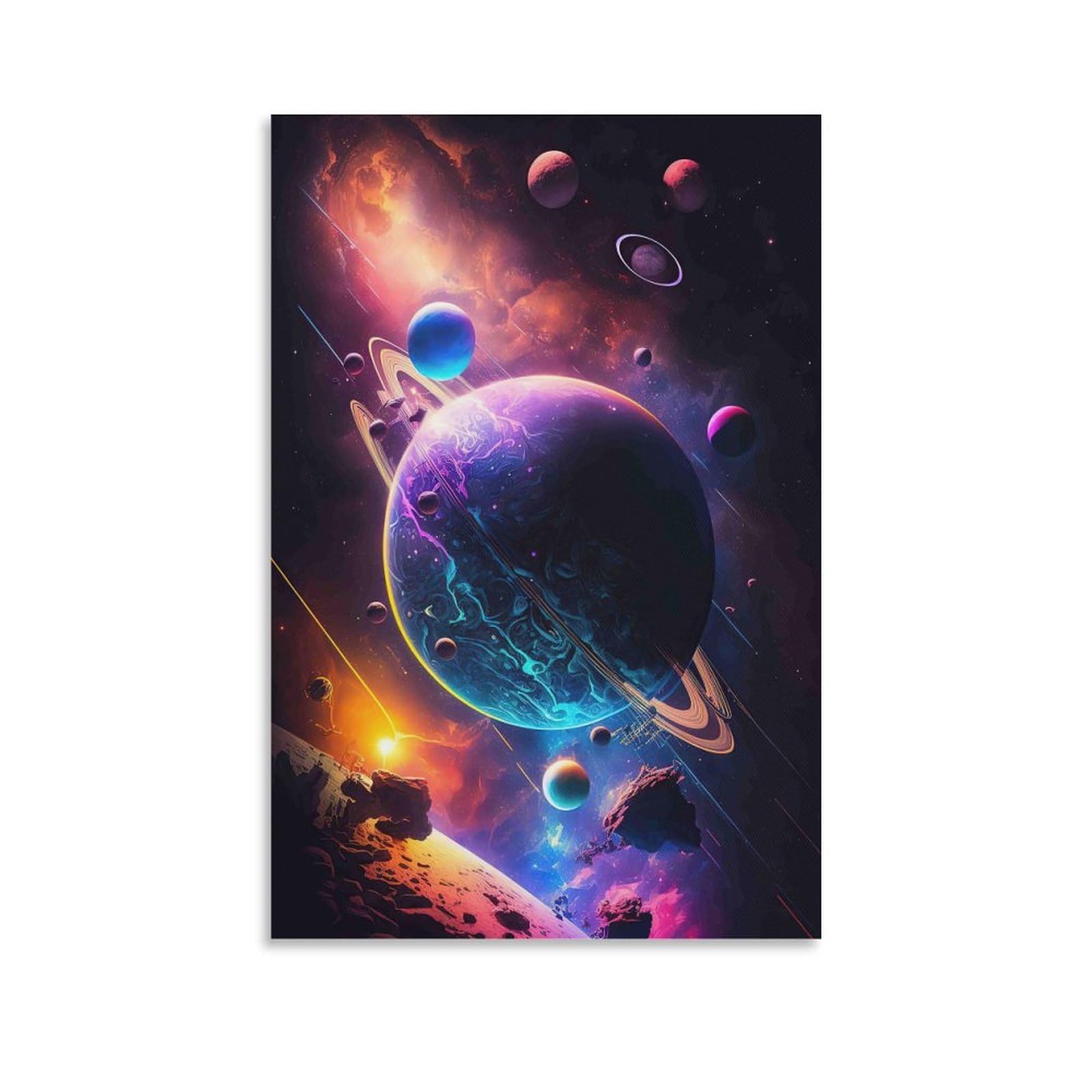 Galaxy Starry Sky 3D Printed Canvas Wall Art Cosmic Nebula Decor nan