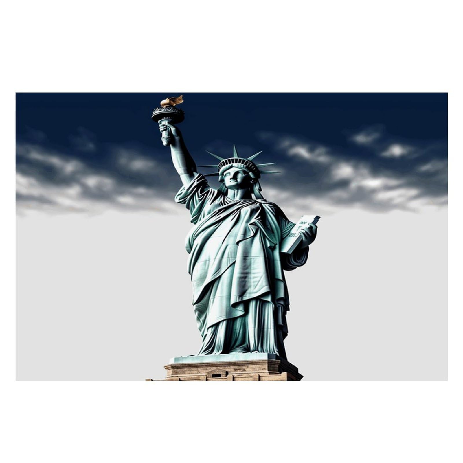 Statue of Liberty Placemats Wipeable Heat Resistant Table Mats Washable Flax Place Mats Elegant Cloth Non-Slip Placemat for Kitchen Dinning Party Table Decor 12 * 18 in