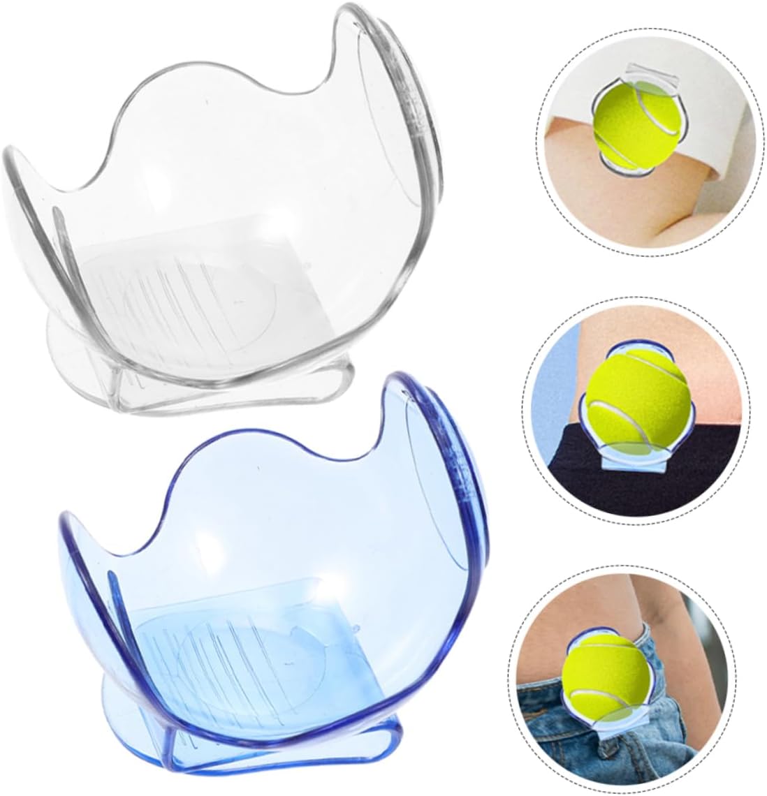 BESPORTBLE Transparent Tennis Clip Tennis Balls Clip-on Waistband Tennis Holder Tennis Training Supplies Tennis