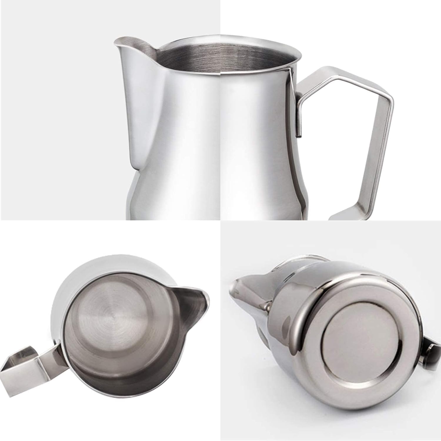 Easyworkz Jarra humeante de café de acero inoxidable, jarra de leche, 350ml taza de arte de capuchino Latte