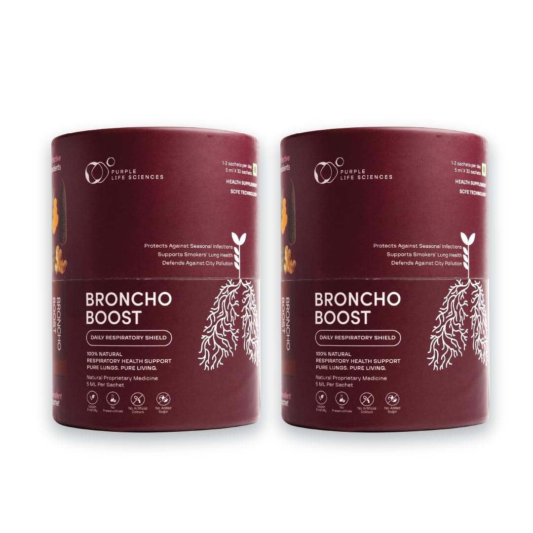 Broncho Boost Sachets | Lung Detox & Respiratory Supplement | Purple Corn, Ginger, Lemongrass, & Menthol | Throat Soothing, Lung Detox & Daily Pollution Support | 3 Boxes 90 Sachets — Amazon image 11