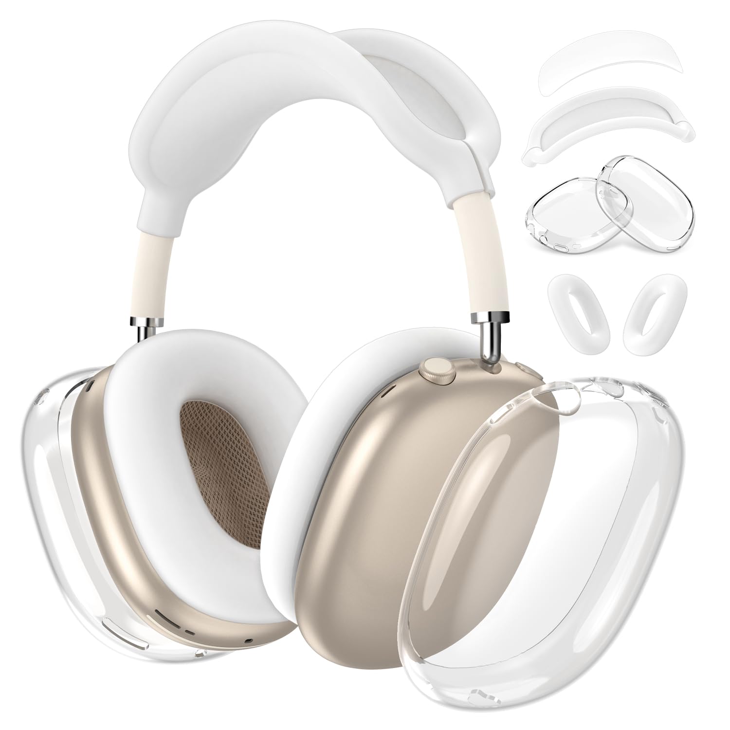 AirPods MAX 第二世代　カバー付き Amazon | AirPods Max 2/1 用カバー Vipfox アップグレード版 TPU+