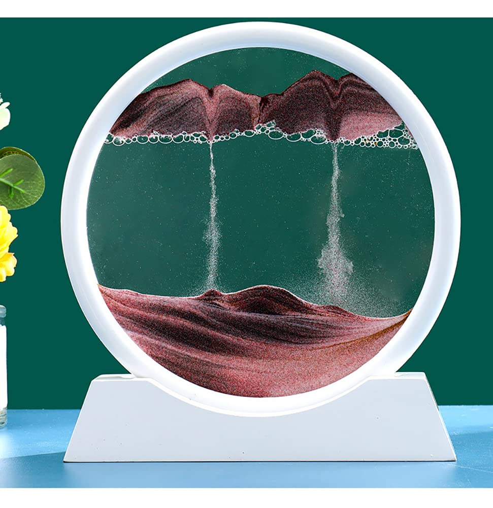 YaiHe Moving Sand Art Picture Silicon rubber Round Frame kinetic Sandscapes in Motion dynamic design creation Relaxing Toy Desktop