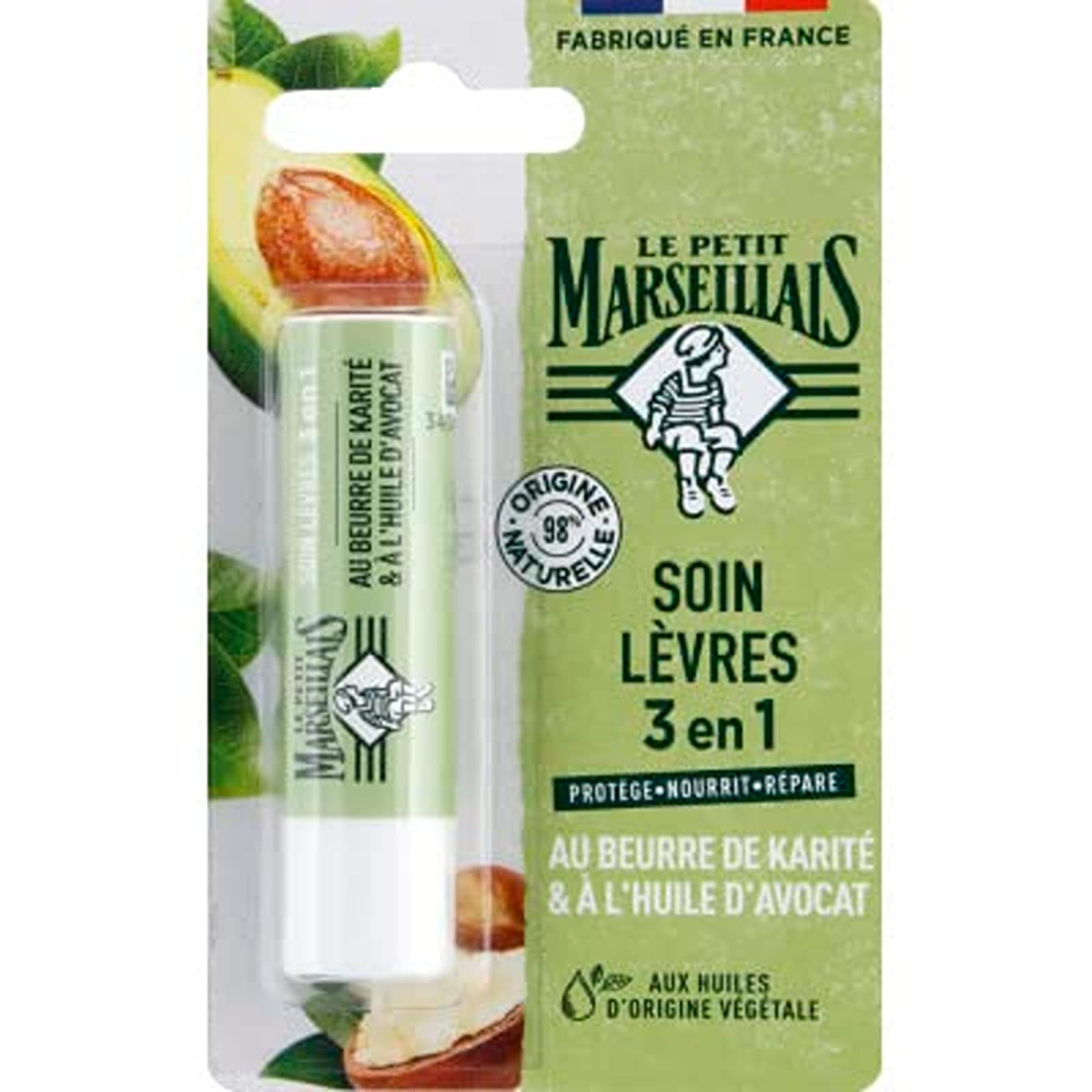Le Petit Marseillais 3in2 Lips Care 4,9g, clear