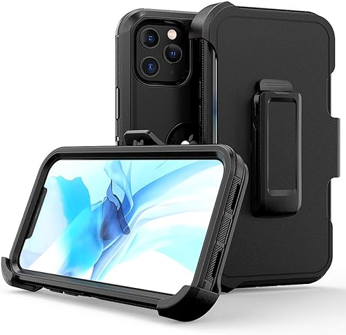 TASHHAR Funda para iPhone 12 Pro Max, resistente y a prueba de golpes, funda protectora con clip para cinturón para Apple iPhone 12 6.7 5G 2020