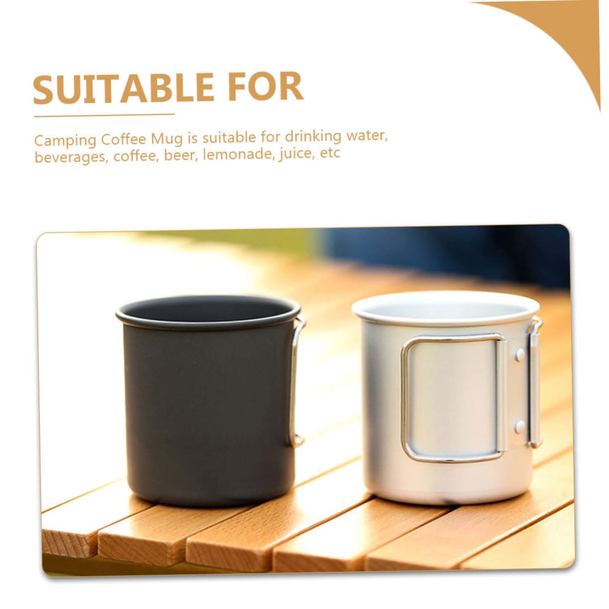 Toddmomy 4 Pièces Tasse à Eau Pliante Extérieure Tasses De Café Tasse De Pique-Nique Rustique Tasse De Camping Gobelet en Métal Tasses à Cocktails Acier Inoxydable Verre De Jus Pliable