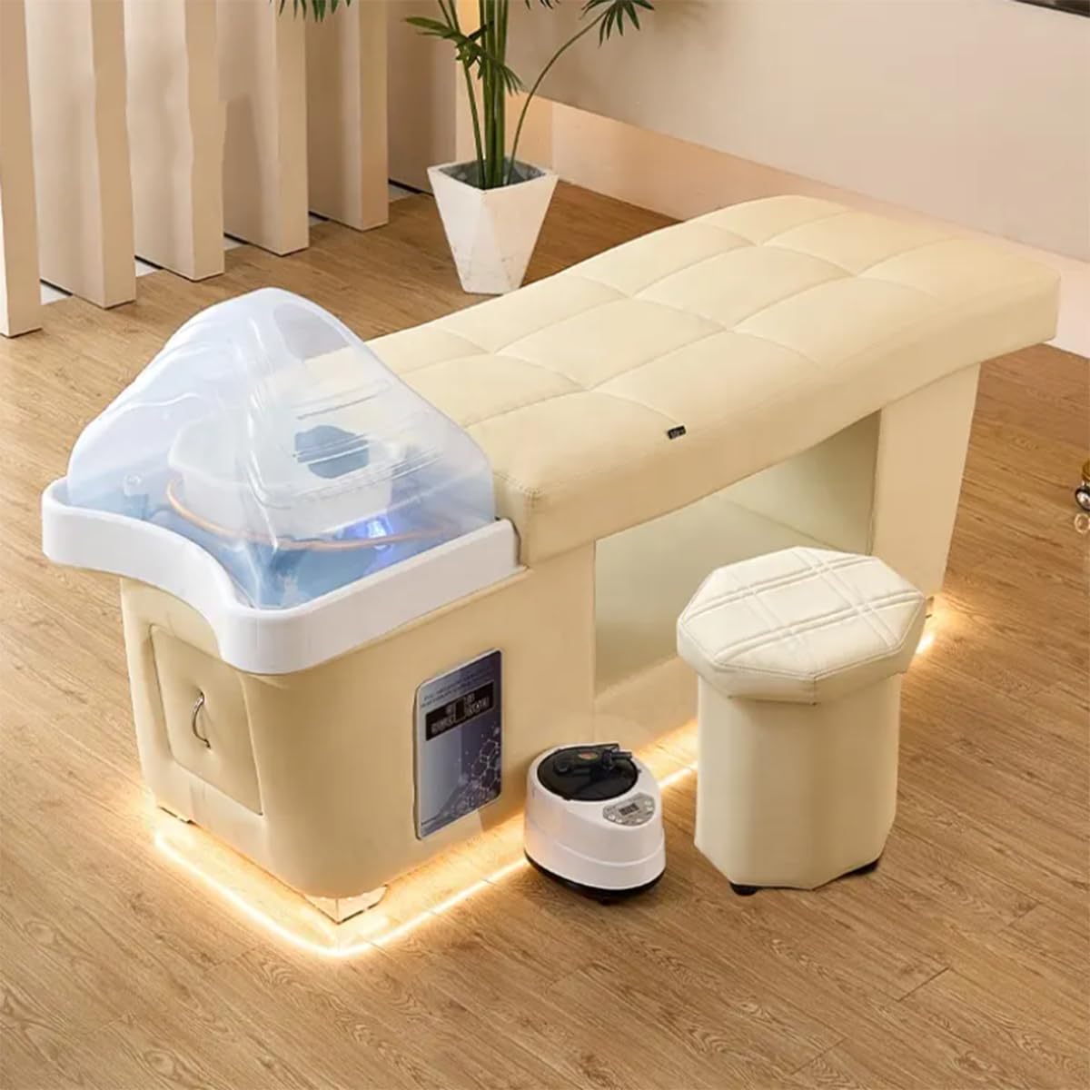 LED Massage Shampoo Bed Beauty Salon Facial Spa Reclining Treatment Nursing Head