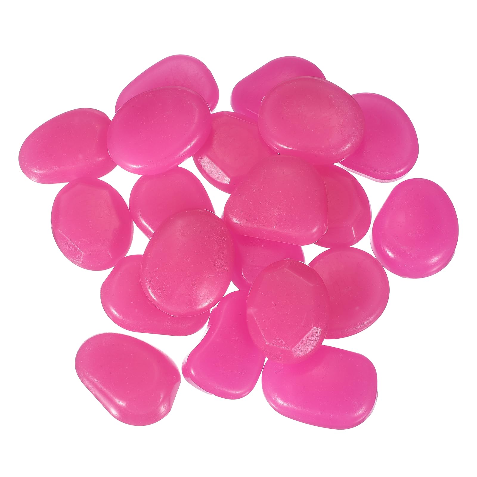 YELARXI Large Glow in the Dark Stones, Luminous Pebbles Stones Glowing Rocks Decorative Light Up Pebbles Fitting for (Fish Tank/Outdoor Garden Decor/Yard/Walkway) 20 Pcs & Dark Purple