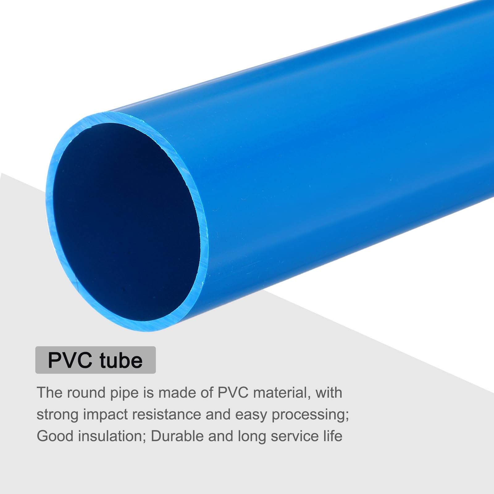 Tubo rígido Transparente de PVC, Tubo rígido de PVC con diámetro Interior de 16-101,6 mm y diámetro Exterior de 20-110 mm, Longitud de 330 mm(81.4x90mmx0.33m)