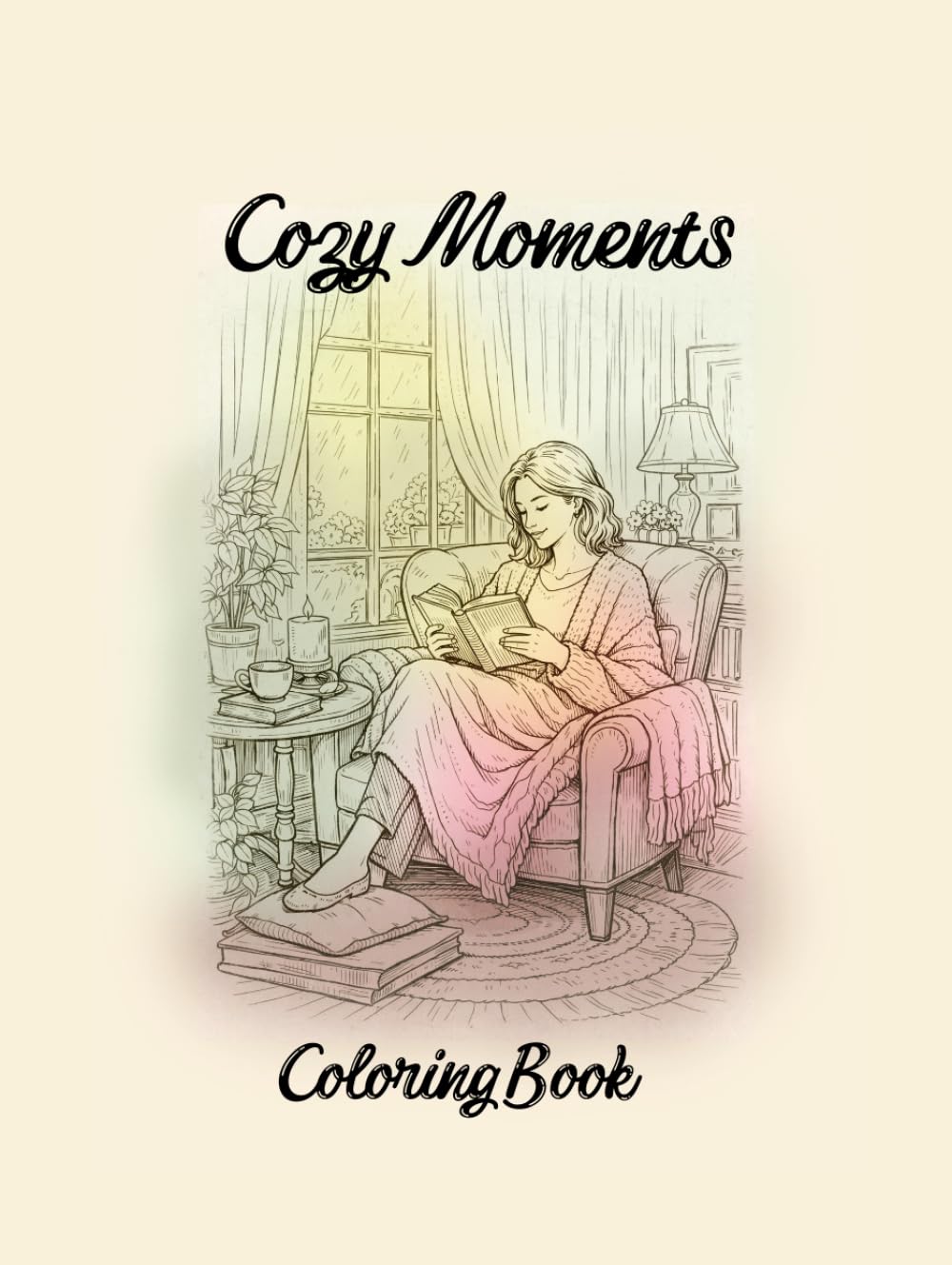 Cozy Moments Coloring Book: Warm elegant scenes for calm, luxury, relaxation and mindful coloring
