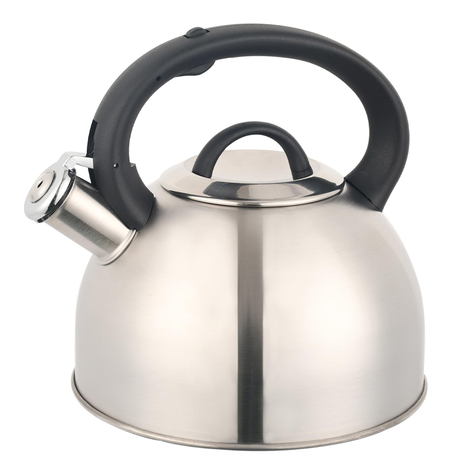 Starbbq Stainless Steel Tea Kettle for Stovetop,2.8 Quart Whistling Teapot for Stovetop with Anti-Heat Handle and One-Touch Open and Close Button.(18/8 Stainless Steel)