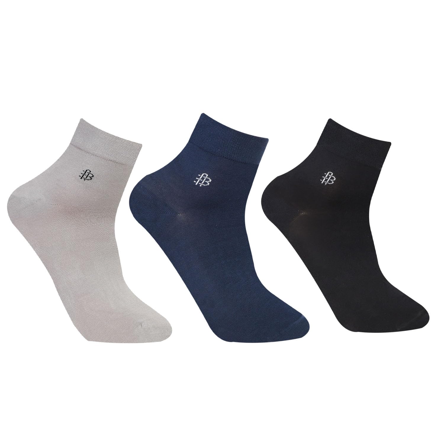Bonjour Ankle Bamboo Socks for Men, Assorted12, One size