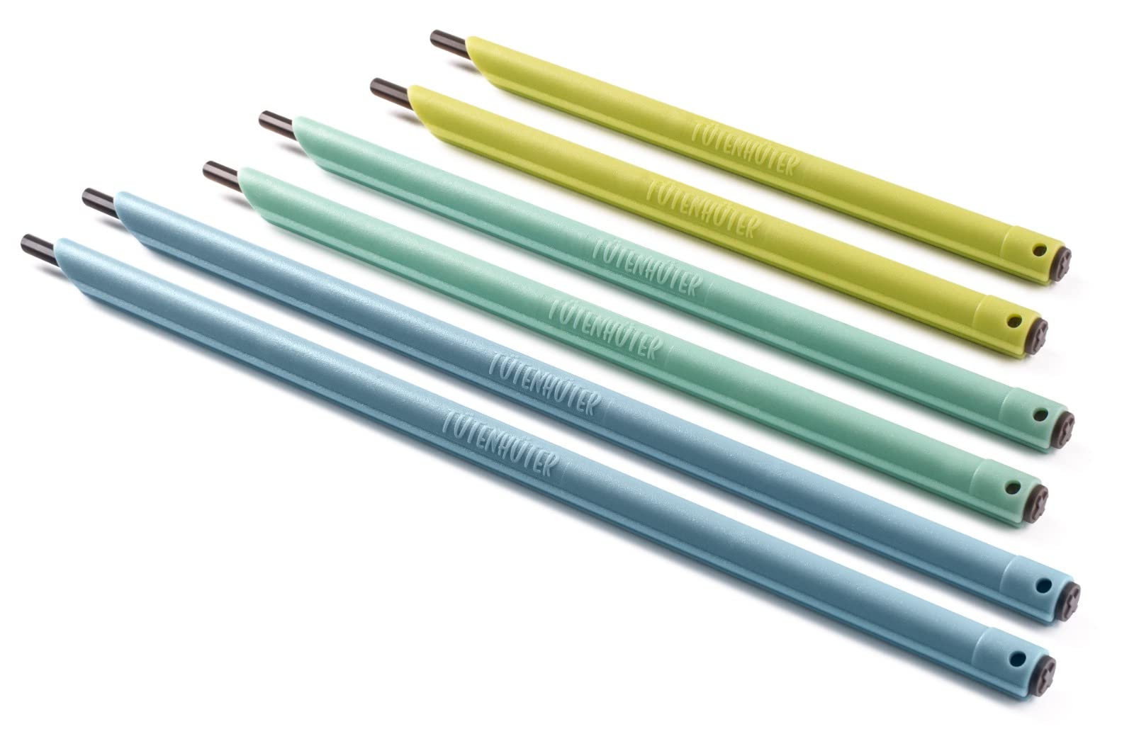 Tütenhüter Das Original Verschlussclips für Beutel – luft- & wasserdichter Tütenverschluss, wiederverwendbare Tütenclips, 3 Größen a 2 Stück (14/18/22 cm)