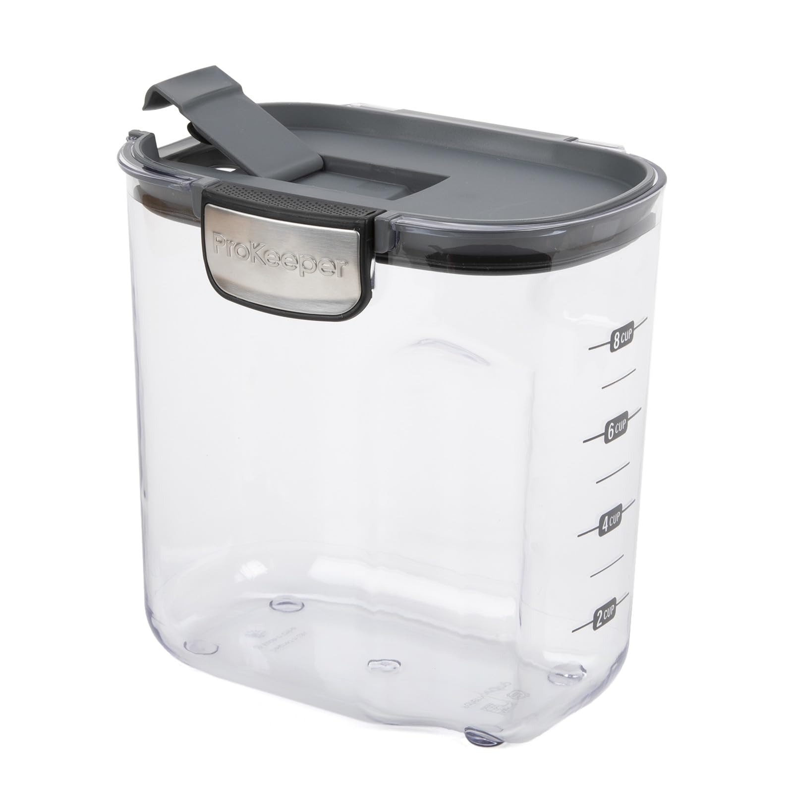 ProKeeper+ By Progressive International Clear Plastic Airtight Food Baker's Kitchen Storage Organization Container Canister Set with Magnetic Accessories (Sugar 2.5-Quart)