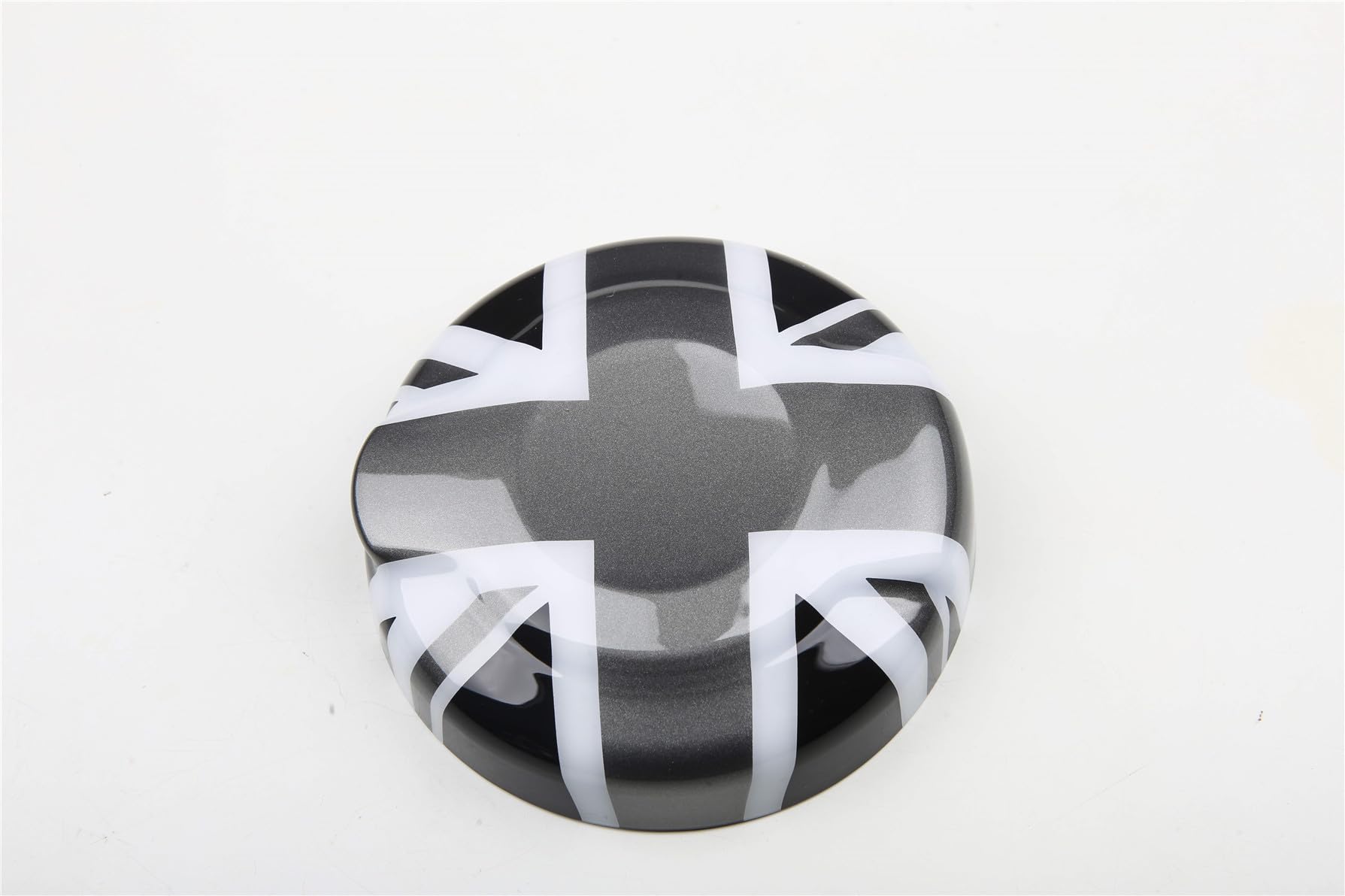 Gas Tank Fuel Overlay Cover Cap Case Compatible with MINI Cooper S F55 Hardtop F56 Hatchback F57 Convertible 2014-Present (Union Jack Grey)