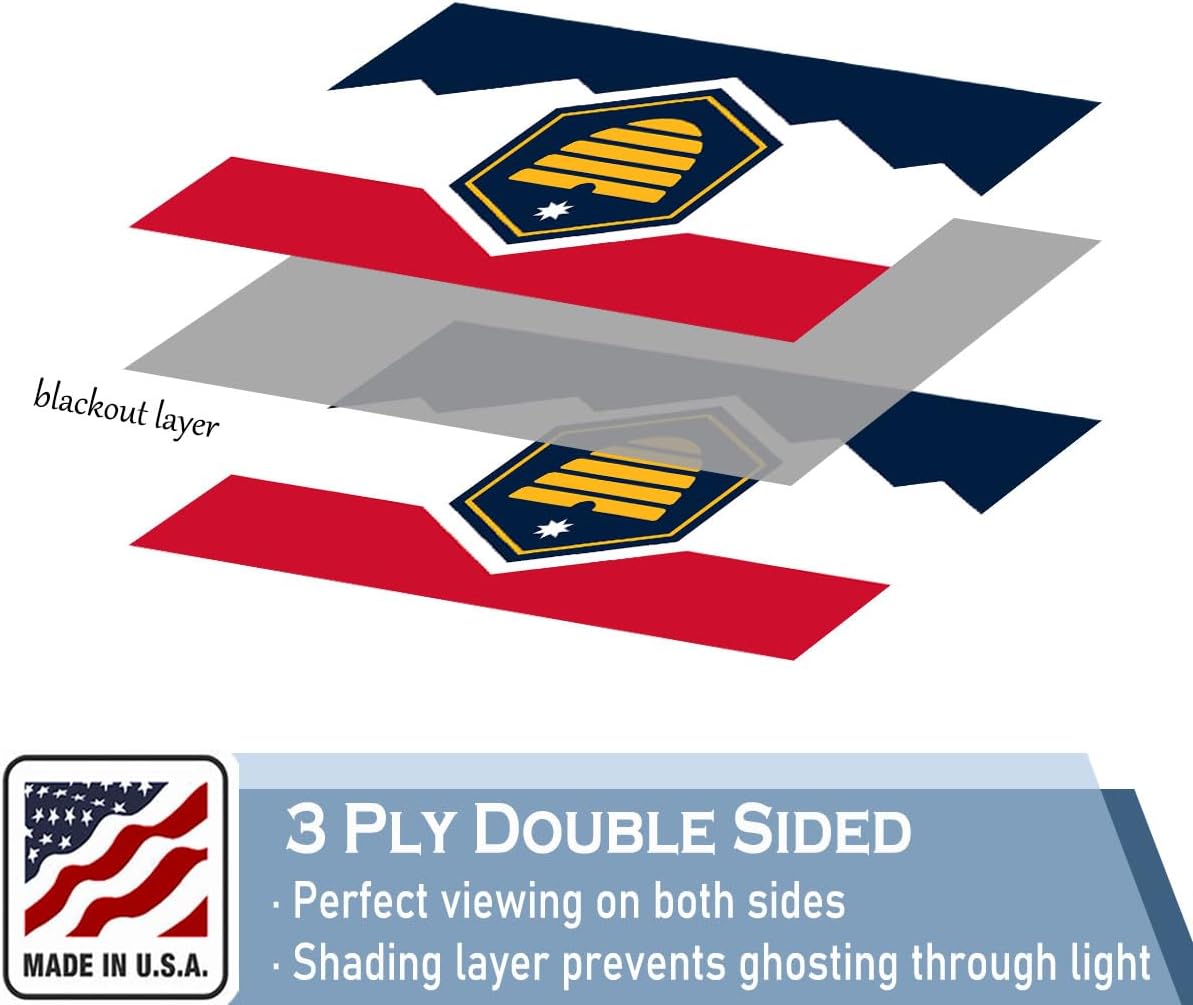 New Utah Flag 3x5 FT 100% Made in The USA-Heavy Duty Vibrant colors Double Sided New Utah UT Flag with 2 Brass Grommets for Home/Company/Indoor Outdoor Decoration