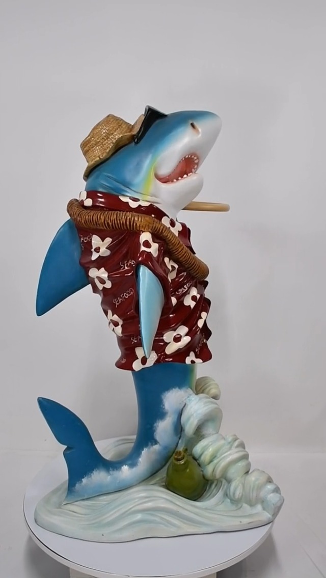 Estatua Sharky Butler Decorativa Costera Playa miniatura 6