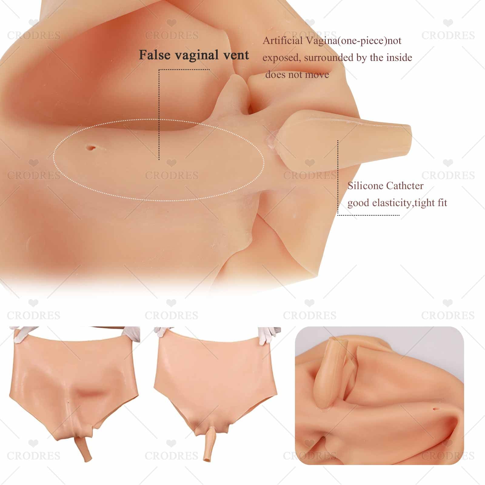 Silikon-Höschen Realistische Sissy-Kunstvagina Boxershorts zum Verstecken Gaff-Höschen Transgender-Unterwäsche für Crossdresser