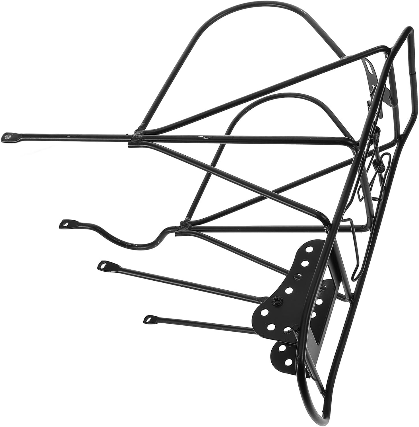 Totority Adjustable Solid Rear Bike Cargo Rack with Thickened Guardrail, Bicycle Rear Luggage Carrier for Mountain Bikes, Passenger and Cargo Load Rack with Small Hole and U-Shaped Screw