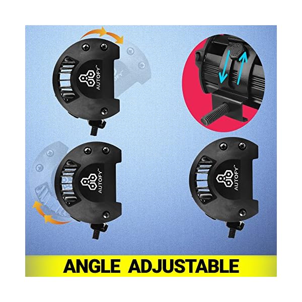 Autofy LED Bar Light Universal Bike Car Fog Light - 6 MONTHS WARRANTY - Work Light LED Bar Light for Off Roading Bikes Cars SUV ATV - Fitting Inside - FREE ON/OFF SWITCH - Set of 2 (6 LED - 24 Watt)