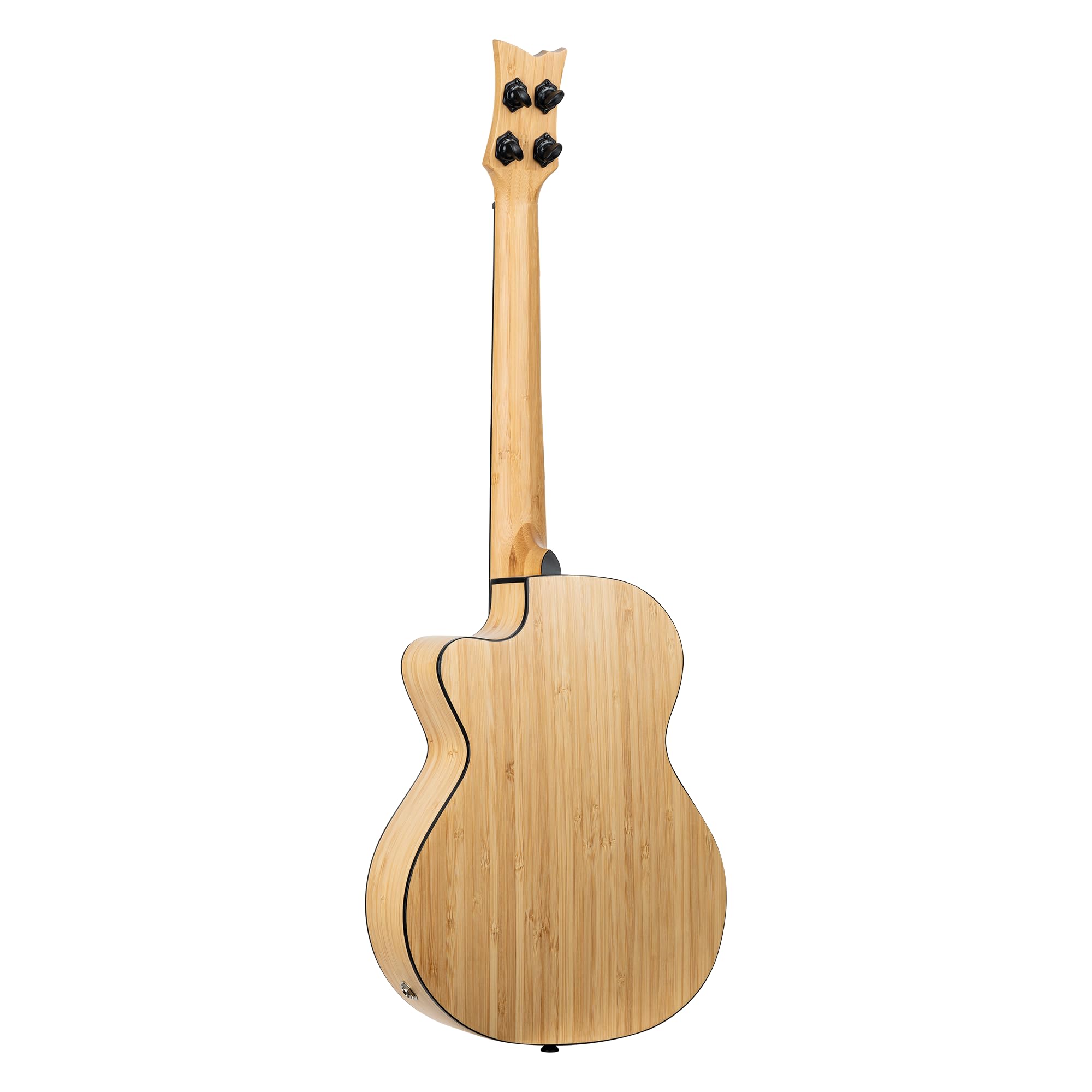 Ortega Bamboo Series - Ukulele baritono con elettronica, in bambù massiccio, con custodia professionale (RUNAB-BA)