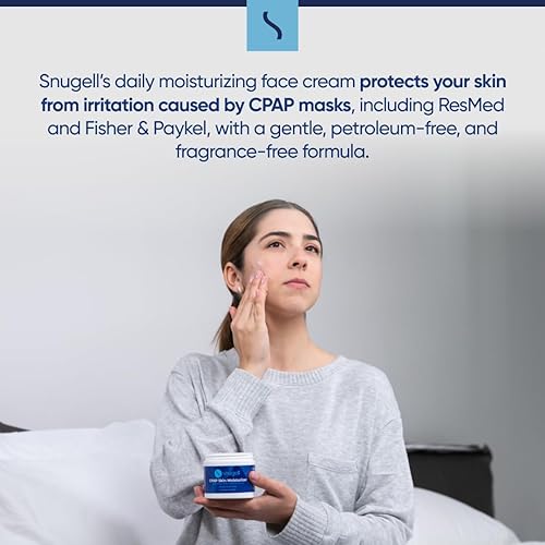 Miniatura 3 de Snugell CPAP Skin Moisturizer Crema facial diaria con aloe vera y vitamina A y E  Sin petróleo  Sin fragancia  No grasa  Especialmente diseñada para