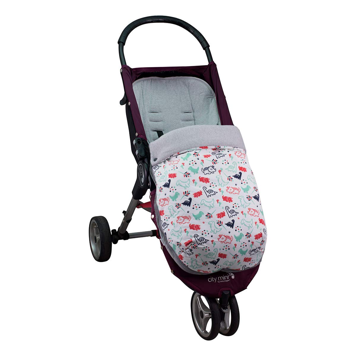 JYOKO Kids Saco para Cochecito Compatible con Baby Jogger City Mini Joolz (Algodon, Dino Party)