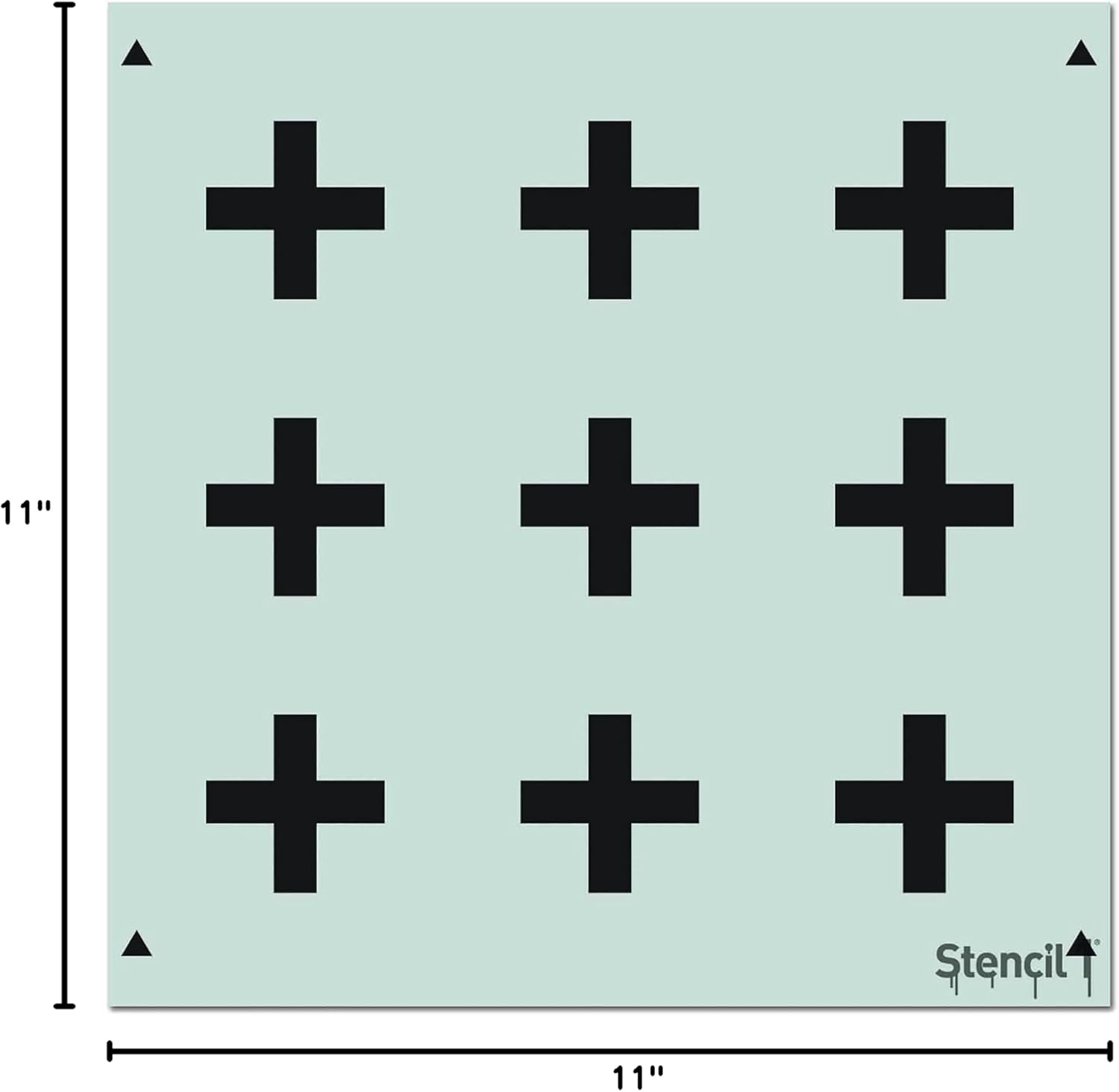Stencil1 Plus Wallpaper Pattern Stencil 11" X 11" - Reusable Premium Quality Mylar Stencils for Painting Walls, Fabric, Furniture, Crafts, Decor - Allover Wallpaper Effects - 11" x 11”