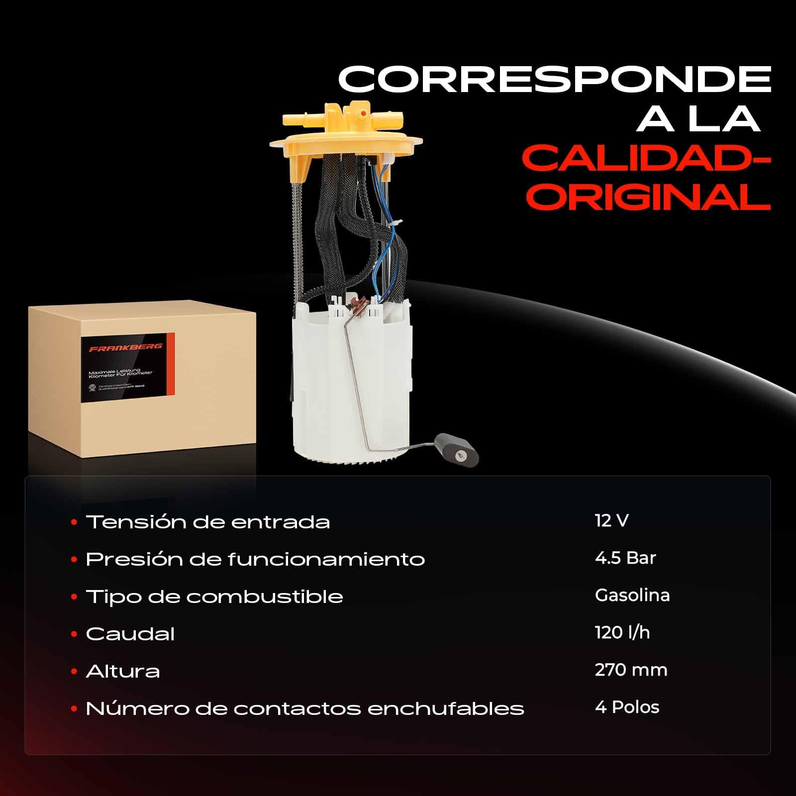 Frankberg Bomba de combustible bomba de gasolina conjunto de módulos de | sin sensor de presión, 4 pines, 9064703194; Compatible con: Caja Sprinter 3-T B906, Sprinter 46-T Caja B906