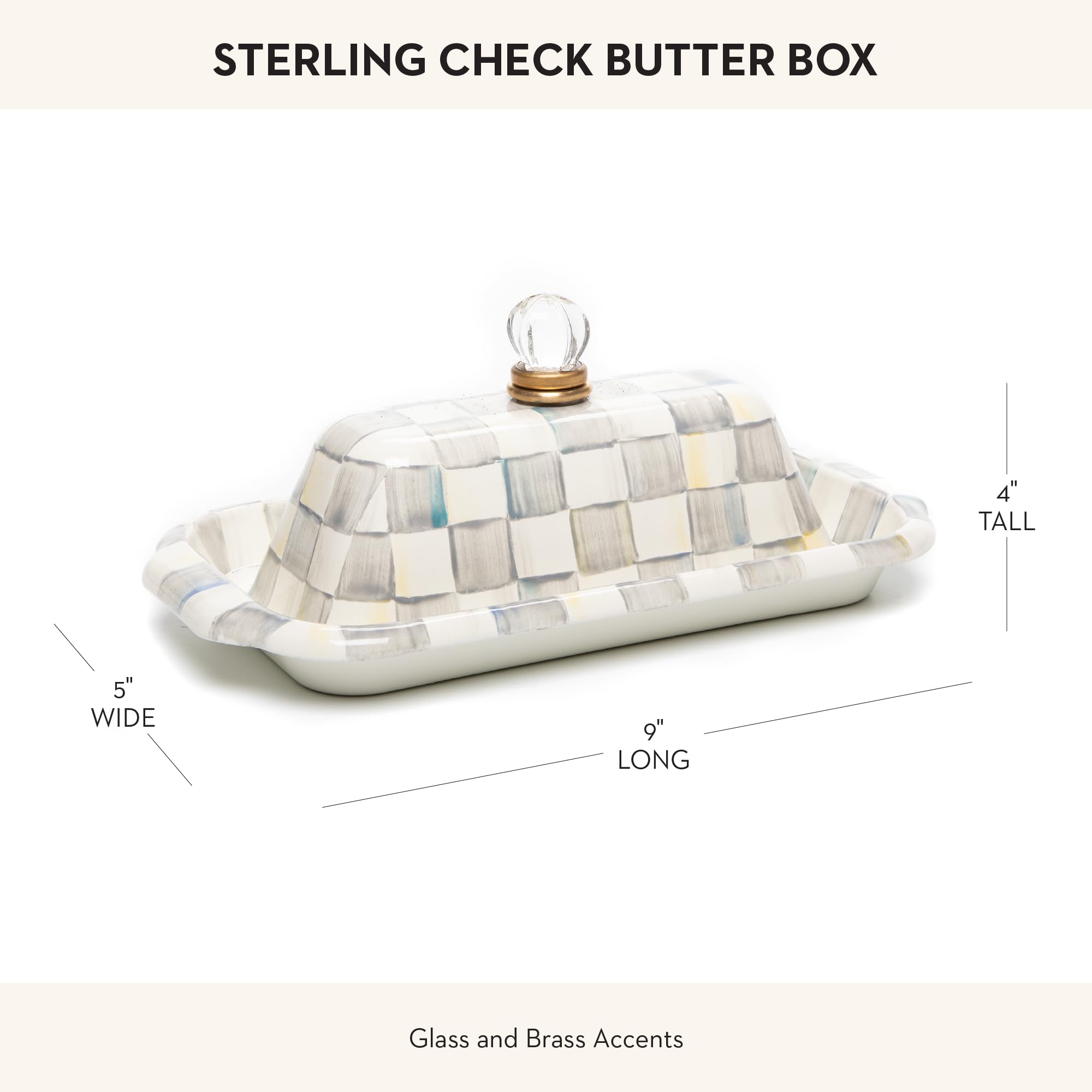 Amazon.com | MACKENZIE-CHILDS Enamel Butter Box, Cute Lidded