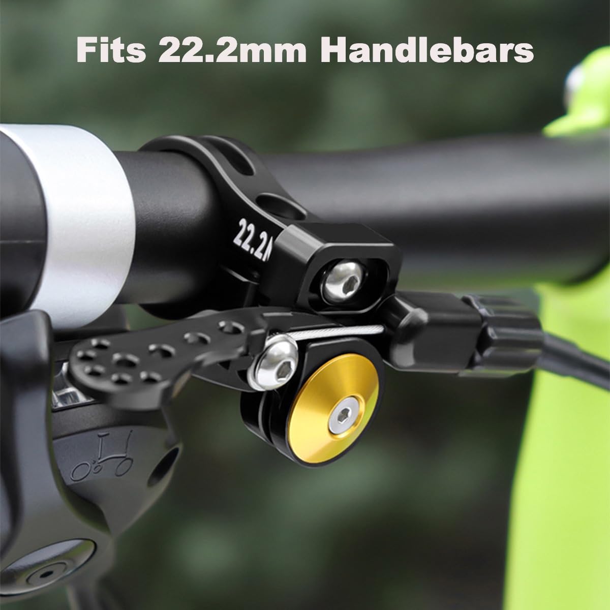 WQV Dropper Post Lever, Bike Seat Post Adjustable Remote Control Dropper Post Lever, with Shift Cable & Sleeves for Mountain Bike MTB Dropper Seatpost Road Bicycle 22.2mm Handlebars