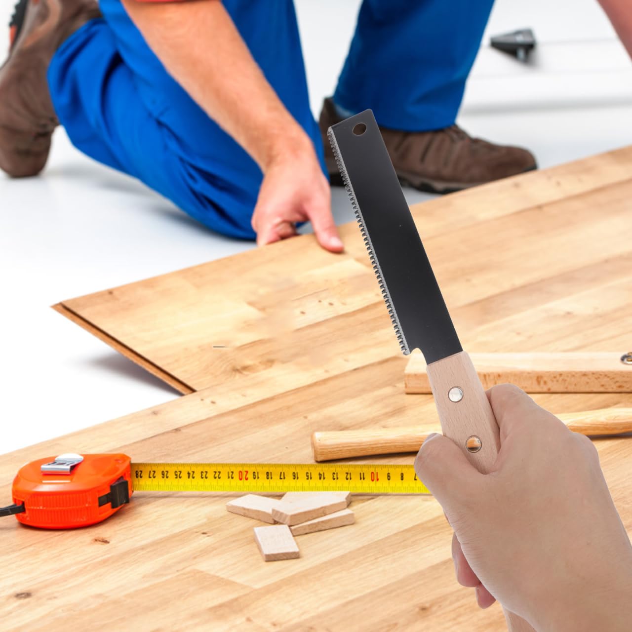POPETPOP Kleine Japanische Zugsäge 12 Zoll Handsäge Für Holz Feinzahnung Präzise Schnittführung Tragbare Handsäge Für Heimwerker Holzbearbeitung Bastelsäge