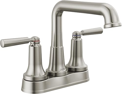 Miniatura 6 de Delta Faucet Saylor - Grifo de baño cromado, cromado para lavabo de baño, tecnología de sello de diamante, montaje de drenaje de metal, cromado