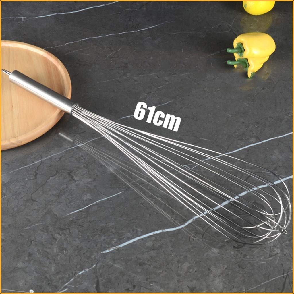 ZHANGXIAO Varillas De Batir, Engrosado Acero Inoxidable Robusto Durable Remover Masa Huevo Crema Cocina Horneando (tamaño : 61cm)