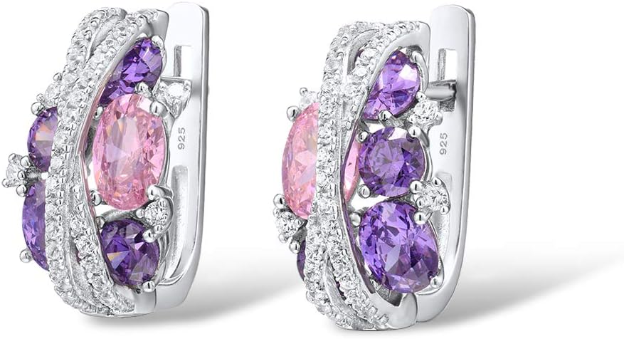 Santuzza 925 Sterling Silver Twist Dangle Earrings Cubic Zirconia Drop Earrings for Women - Image 2