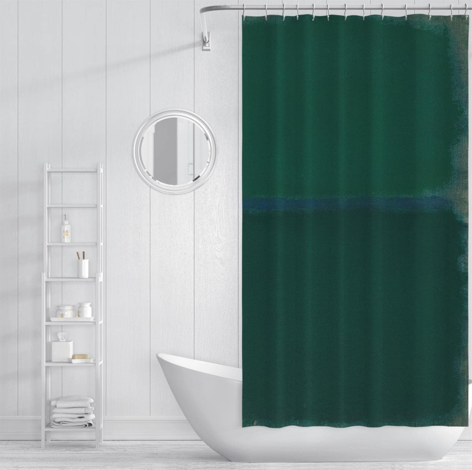 Célèbre Peinture Rideau De Douche Imprimer Classique Mark Rothko Peintures Décrochage Doublure De Douche Salle De Bains Cloison Rideau Pas De Poinçonnage 180x200cm