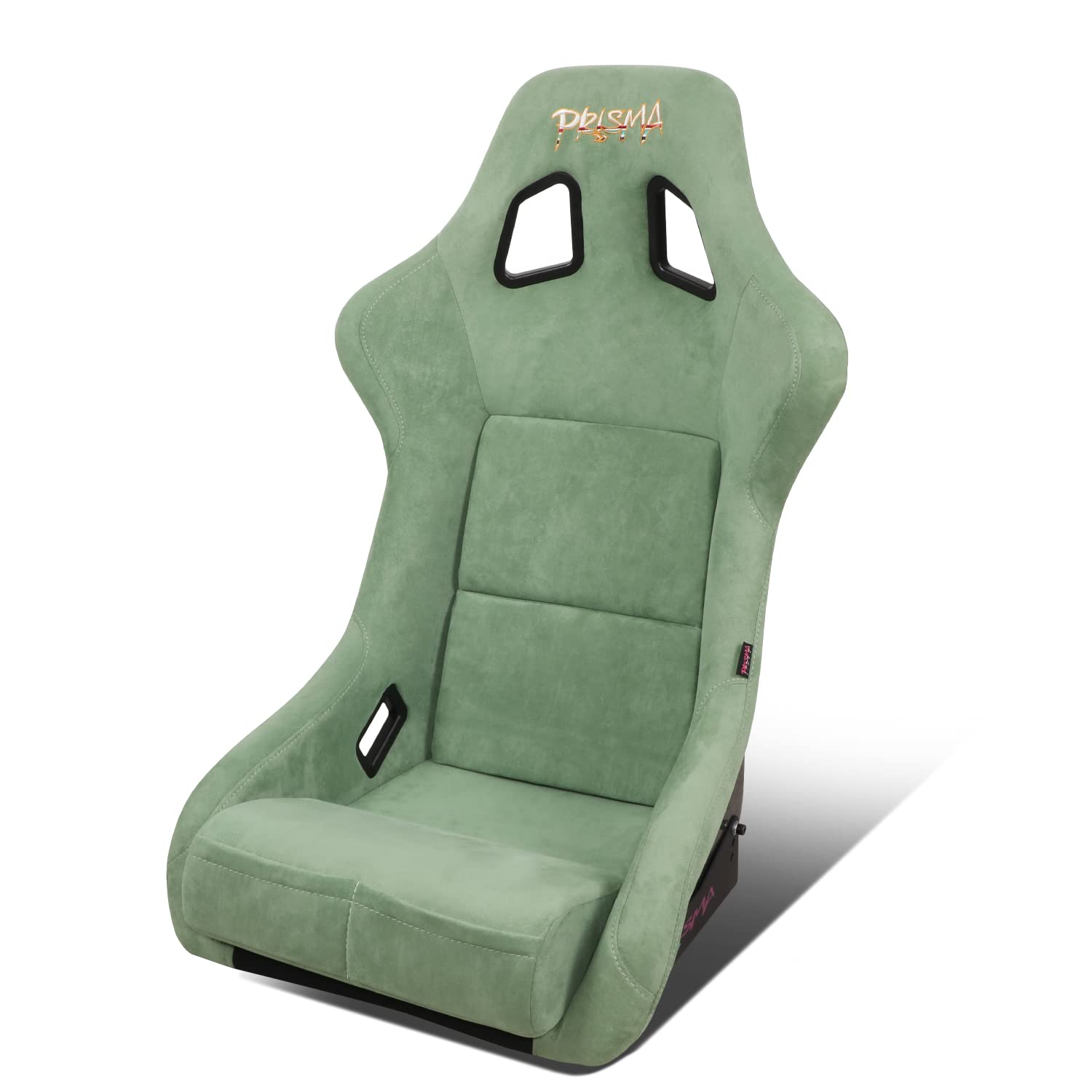 NRG Innovations FRP-302OL-PRISMA Prisma Fixed Back Bucket Racing Seat with Bottom Mount Bracket, Olive Color/Mix Sparkled Paint Back-image-30