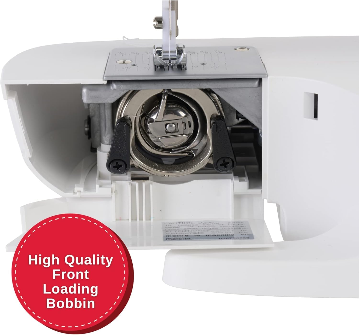 SINGER® Máquina de coser M1500 + kit de accesorios, 6 puntadas integradas que ofrecen 57 aplicaciones de puntada, ligera y portátil, luz LED y ojal de 4 pasos, ideal para acolchar, manualidades y