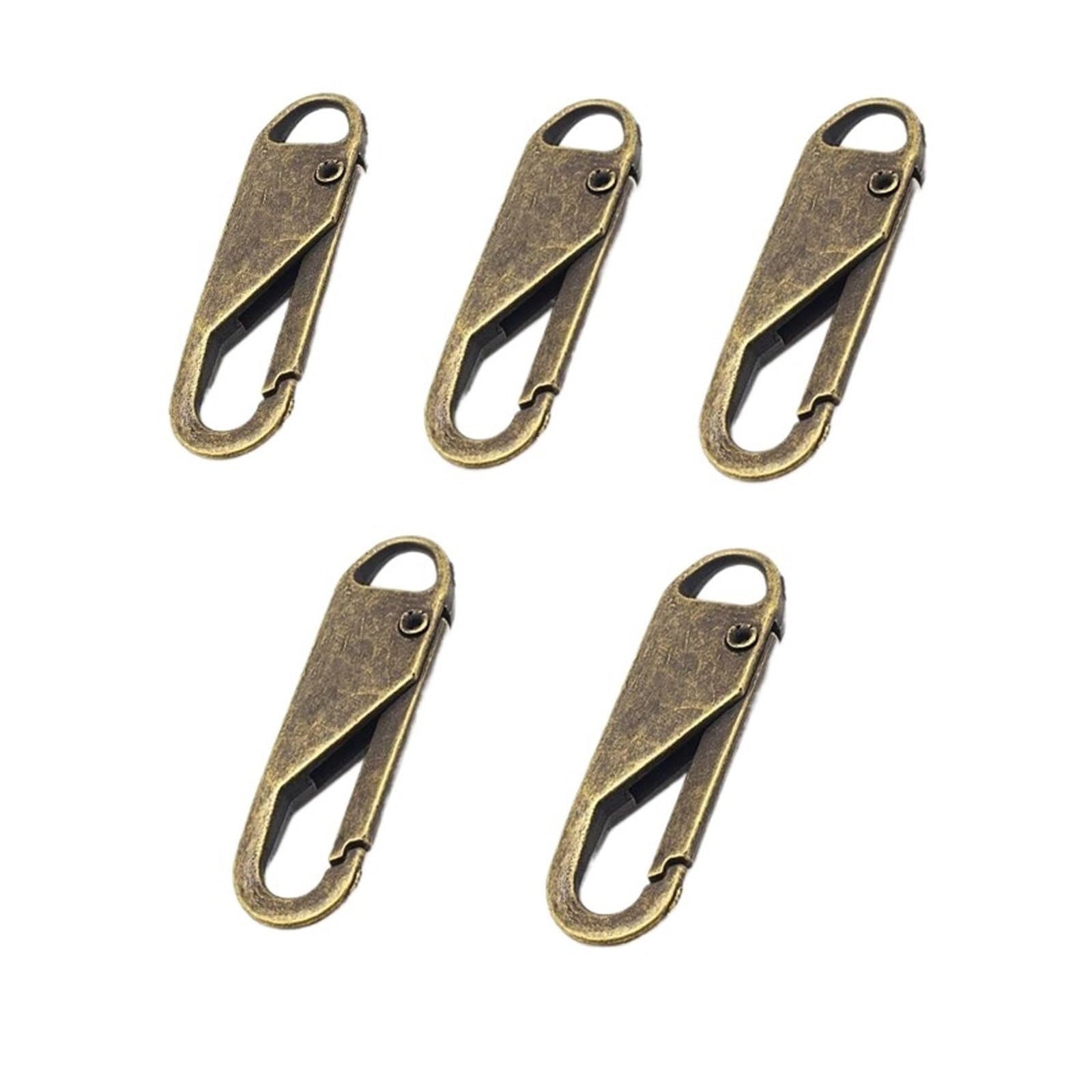 Recambios para tiradores de cremallera, Paquete de repuesto for tiradores cremallera 5 multicolores(Coppery)