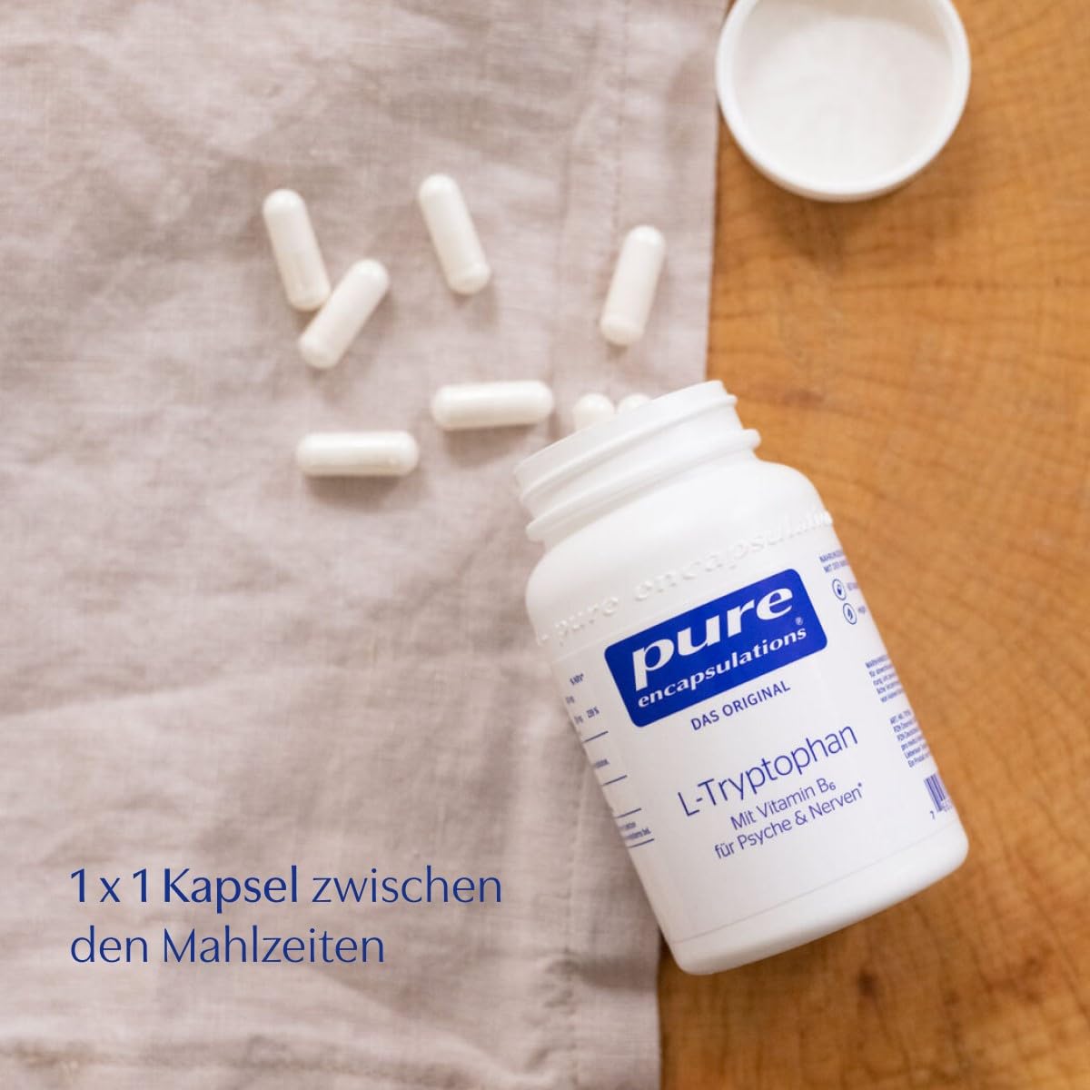 Pure Encapsulations - L-Tryptophan - Aminosäuren - Mit Vitamin B6 Für Normale Funktion von Psyche und Nerven - 60 Kapseln