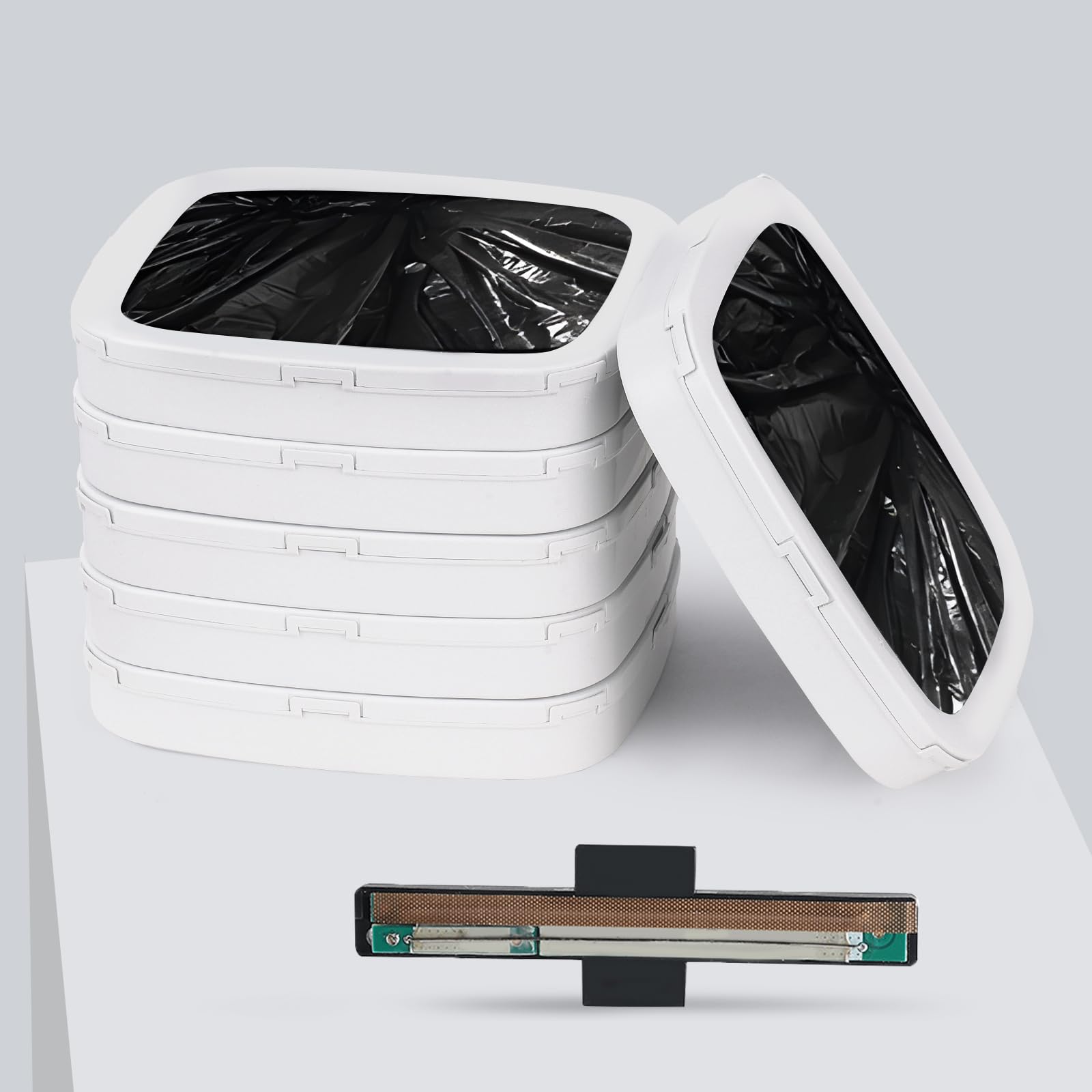 ELPHECO Trash Bags 3.5-4 Gallon Self-Bagging Automatic Trash Bag Small Garbage Bags for Office Bedroom Bathroom Trash Bags, Black