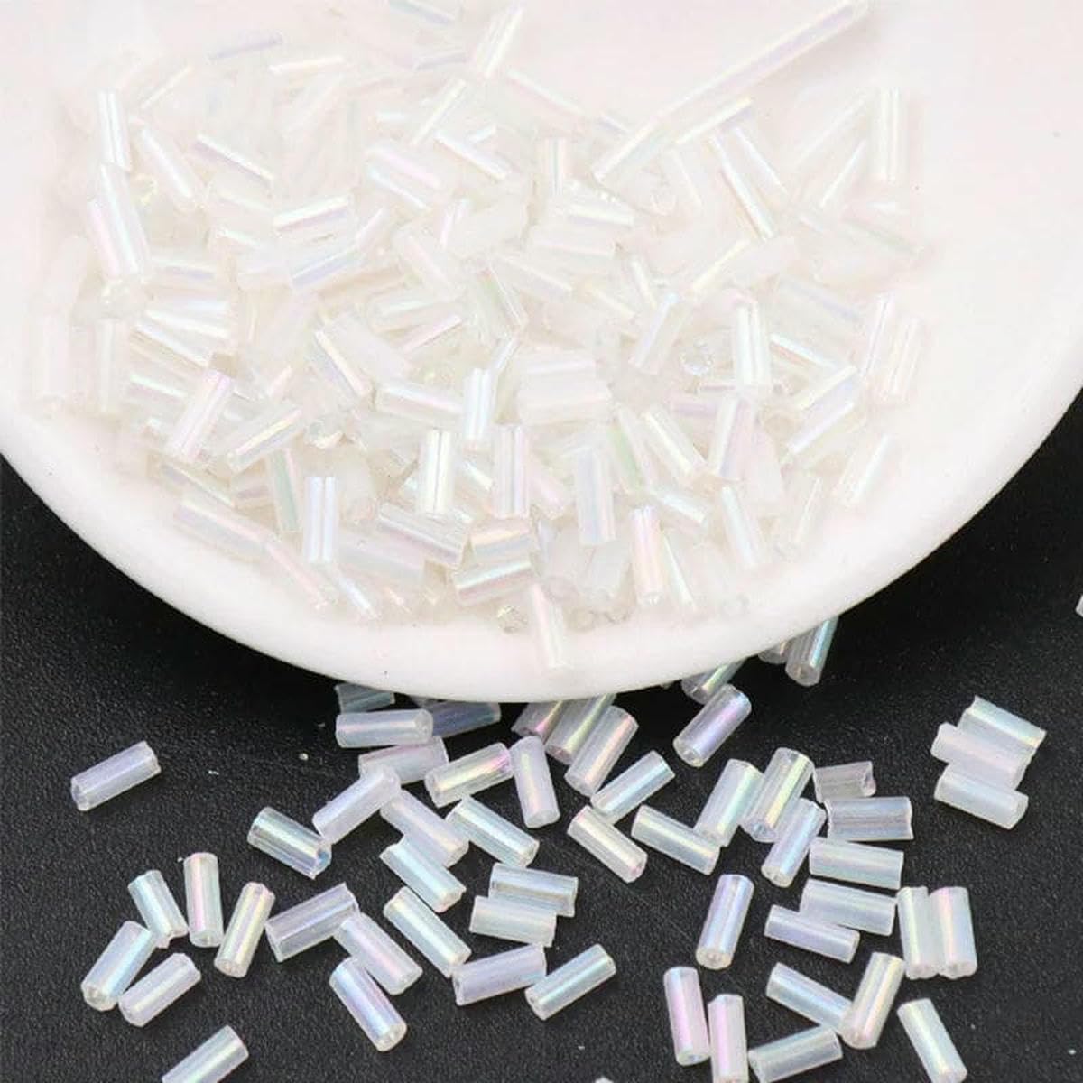 Kit de fabricación de pulseras con cuentas de cristal y espaciadores para bordado y decoración de vestidos, 600 cuentas checas, perfecto para manualidades y proyectos de costura