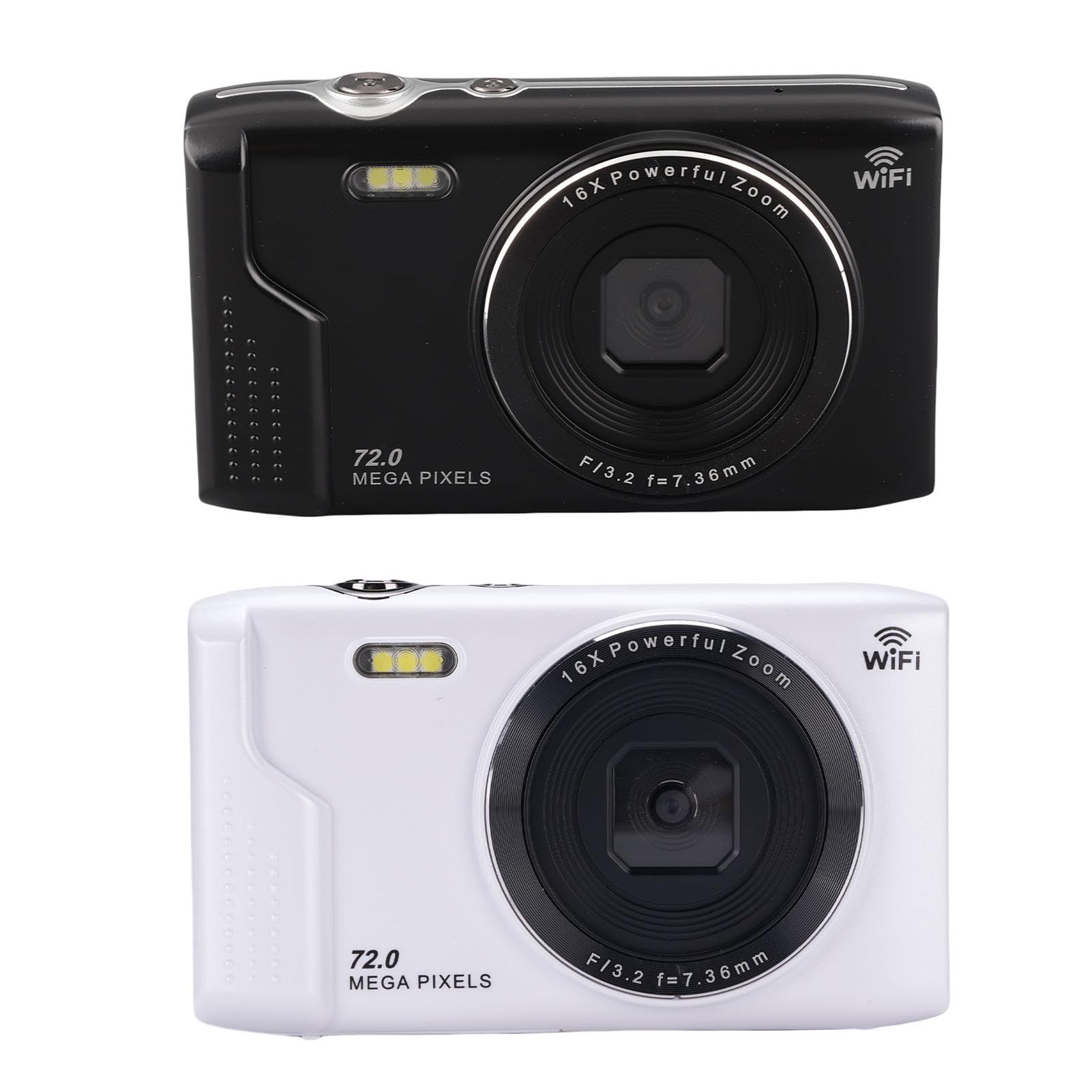 Kamera Cyfrowa 5K do Fotografii, Kamery Vlogowania Wi -Fi 75MP, AF Autofocus Kamera Wideo 2,8 -calowa Ekran LCD z 16x Zoom, Kompaktowy VLOG Travel Camara, Bateria 1200 MAh (BLACK)