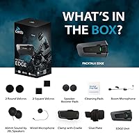 Vista 8 de Cardo PACKTALK Edge - Auriculares de comunicación Bluetooth para motocicleta, sistema de intercomunicación - Paquete individual