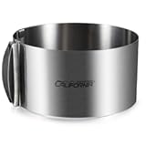 CALIFORNIA CADE ELECTRONIC Cake Mold-Cake Ring-Adjustable Round Stainless Steel 6 to 12 Inch&comma; 6 Inch Baking Ring for Supporting Decorating Icing