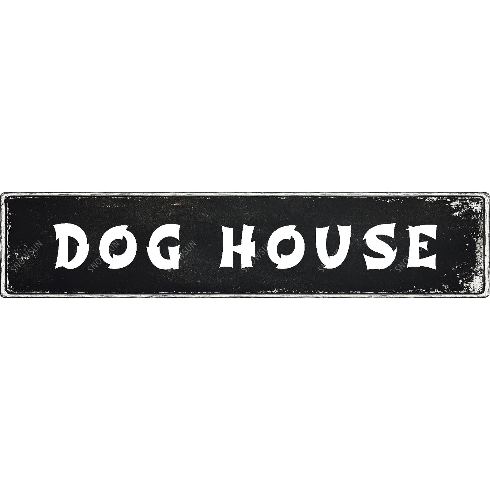 Dog House Tin Sign Funny Vintage Street Sign Wall Decor for Home Farmhouse Bar Cafe Fence Yard Decor 4x16 Inch