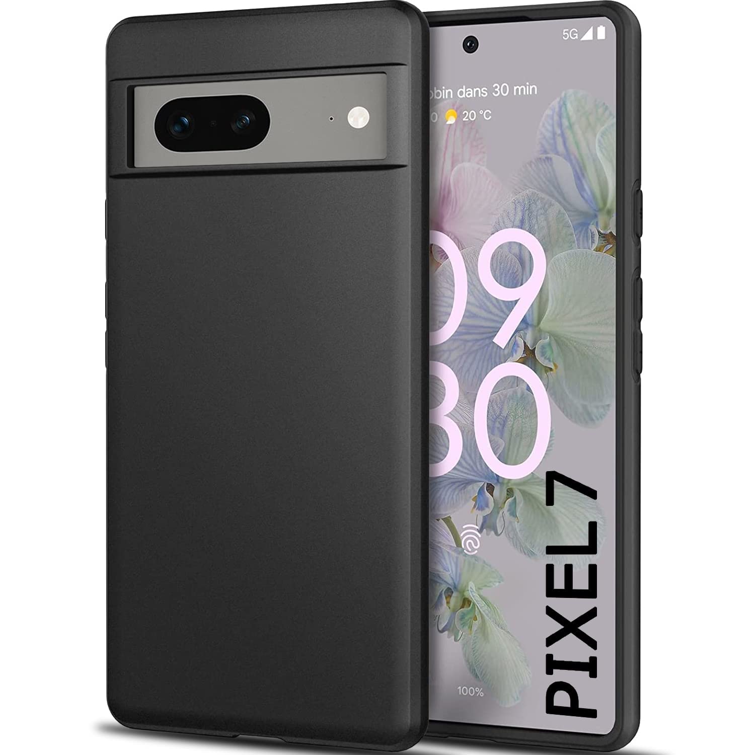 CoverNect Back Cover for Google Pixel 7 β Shockproof, Slim Fit, Matte Finish, Durable Protective Mobile Case, Precise Cutouts for Camera & Ports, Black (3126)